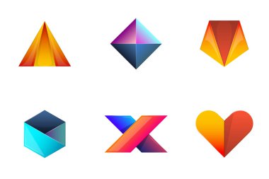 Modern en az vektör Logo afiş, poster, afiş için