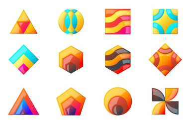 Modern en az vektör Logo afiş, poster, afiş için