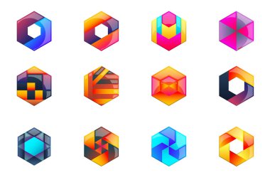 Modern en az vektör Logo afiş, poster, afiş için