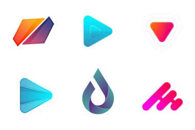 Modern en az vektör Logo afiş, poster, afiş için