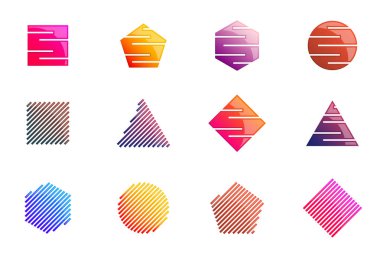 Modern en az vektör Logo afiş, poster, afiş için