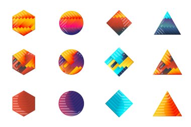 Modern en az vektör Logo afiş, poster, afiş için