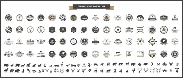 Animal Vintage Vector Banner — Stock Vector