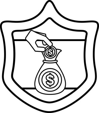 Bir el parayı çantaya koyuyor. Çantanın üzerinde 