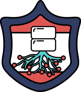 Üzerinde ağaç olan bir kalkan. Kalkan siyah beyaz. Resmin odak noktası ağaç.