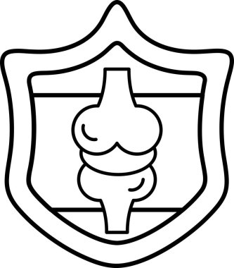 Üzerinde kemik olan bir kalkan. Kalkan siyah.