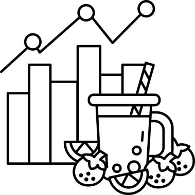 Bir bardak meyve suyu, pipet ve bir demet çilek. Görüntü, sağlıklı ve ferahlatıcı bir içecek fikrini aktarmak içindir.