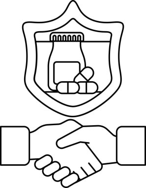 Arkalarında bir kalkan ile titreyen iki elin siyah beyaz görüntüsü. Kalkanın üzerinde 