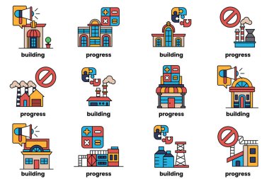 The image is a series of different buildings, each with a different design