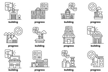 The image is a series of different buildings, each with a different design
