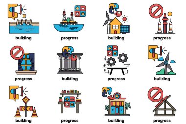 The image is a series of different buildings, each with a different design