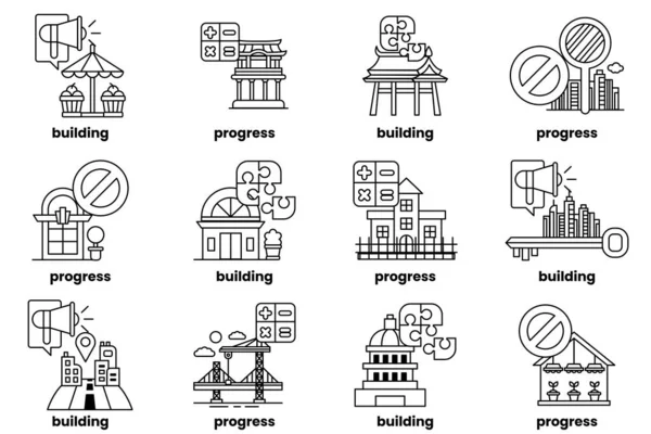 The image is a series of different buildings, each with a different design