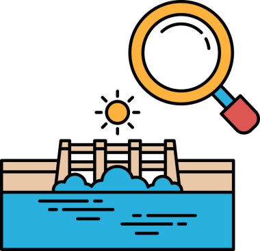 A black and white drawing of a bridge with a magnifying glass on it. The drawing conveys the idea of looking closely at something, possibly a structure or a detail. Scene is focused and analytical