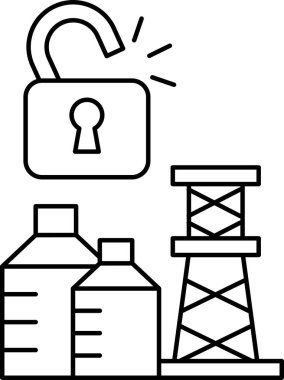 A black and white image of a lock with a keyhole and a bottle of water next to it