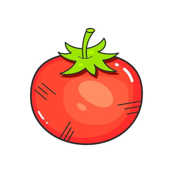 Tomato Logo Food Trade Company Flat Style. Food Company Icon. Concept Of Juice Drinks