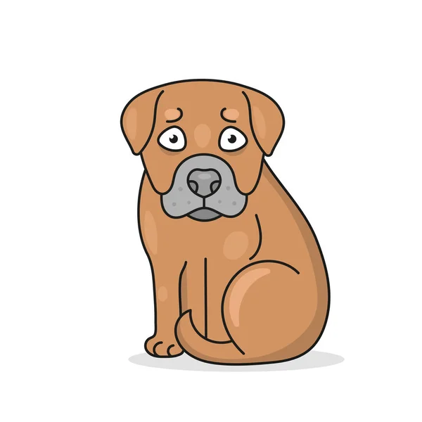 Vector Personaje Dibujos Animados Lindo Perro Labrador Retriever Para