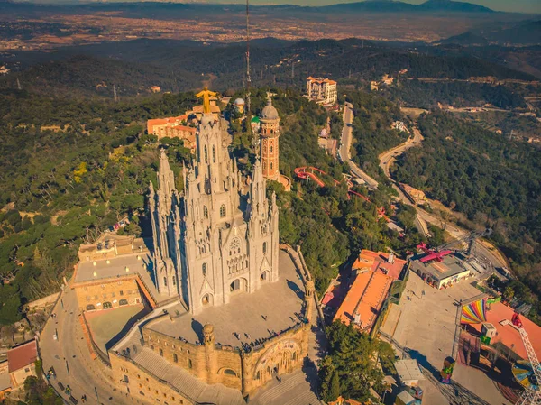 Templo Sagrado Corazón de Jesús en el Tibidabo en Barcelona, España 201 —  Fotos de Stock