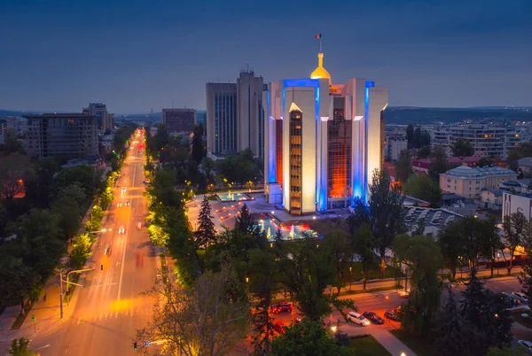 Lotnicze Drone widok Prezydencji Republiki Mołdawii, ch — Zdjęcie stockowe