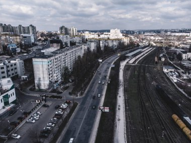 Chisinau Tren İstasyonu, Moldova 2019. Havadan görünüm