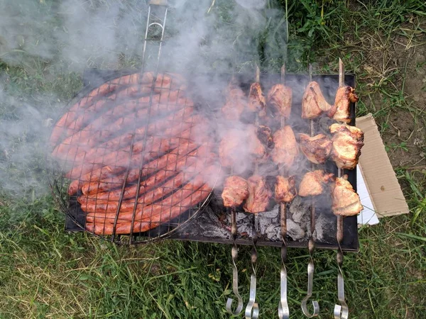 Barbecue sur le gril — Photo