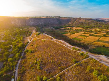 Moldova Cumhuriyeti'ndeki Eski Orhei Manastırı. Havadan görünüm
