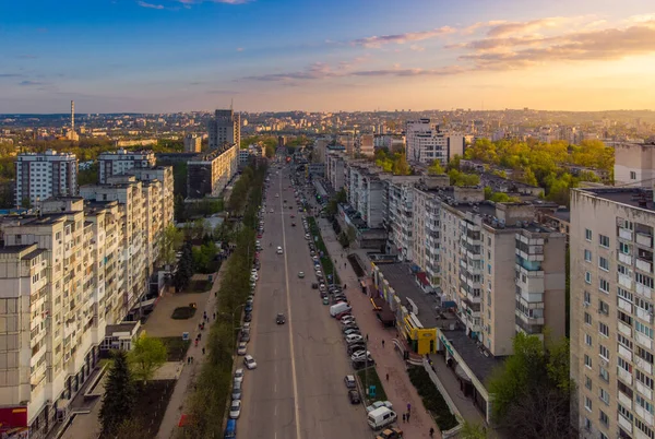 Панорама Міста Чісінау Столиці Республіки Молдова — стокове фото