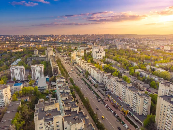 Панорама Міста Чісінау Столиці Республіки Молдова — стокове фото