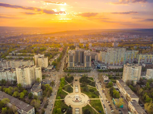 Άποψη Του Πάρκου Afghan Στο Chisinau Μολδαβία Αεροφωτογραφία — Φωτογραφία Αρχείου