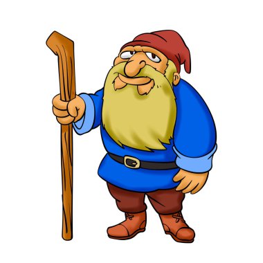 Sevimli çizgi film Bahçe Gnome