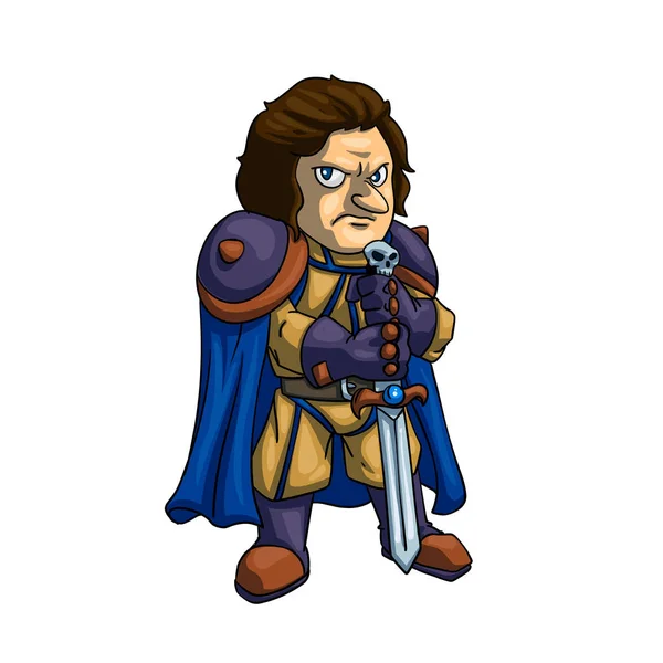 Angry man warrior cartoon