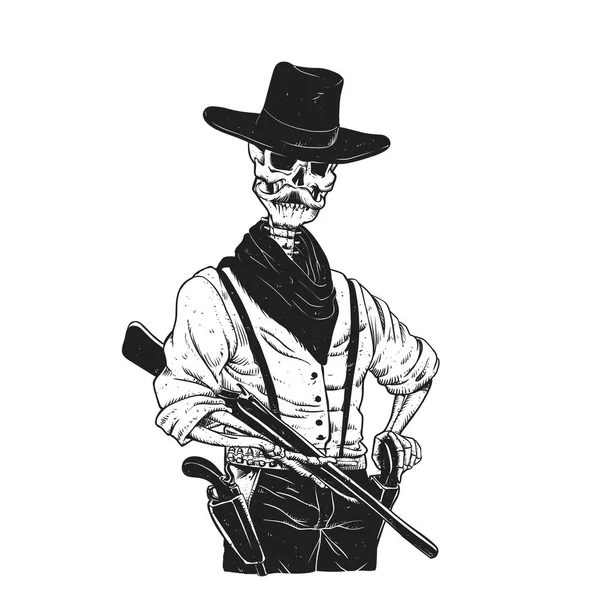 Sheriff Mustache Rifle — Stock Photo, Image