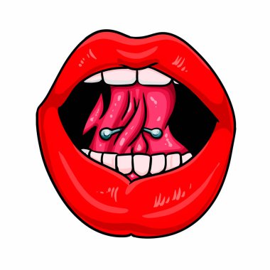 Piercing ile açık ağız