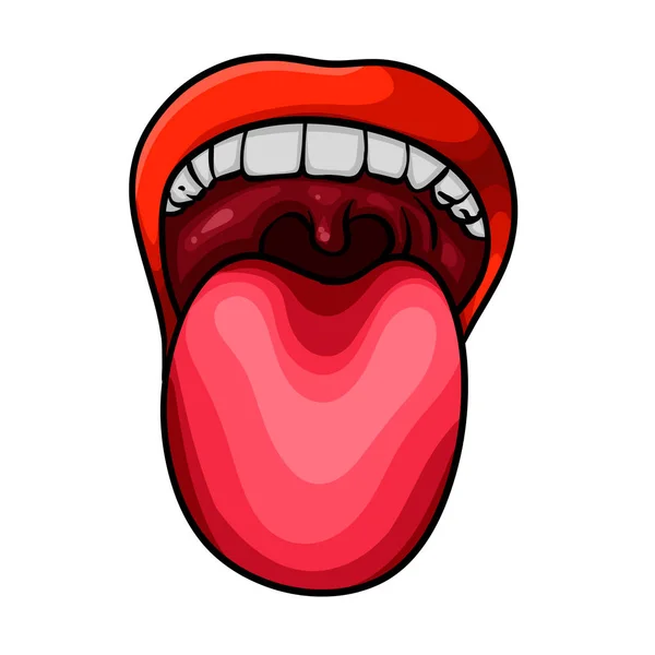 Tongue Out Vector Illustration — Stock Vector