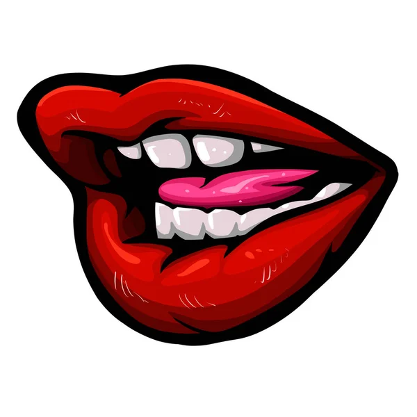 Lips makeup closeup illustration