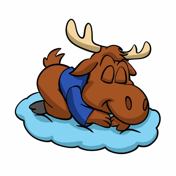 Ilustración Vectores Sueño Moose — Vector de stock