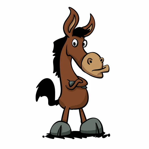 Zły Donkey Mule Głupi Ilustracja Wektorowa — Wektor stockowy