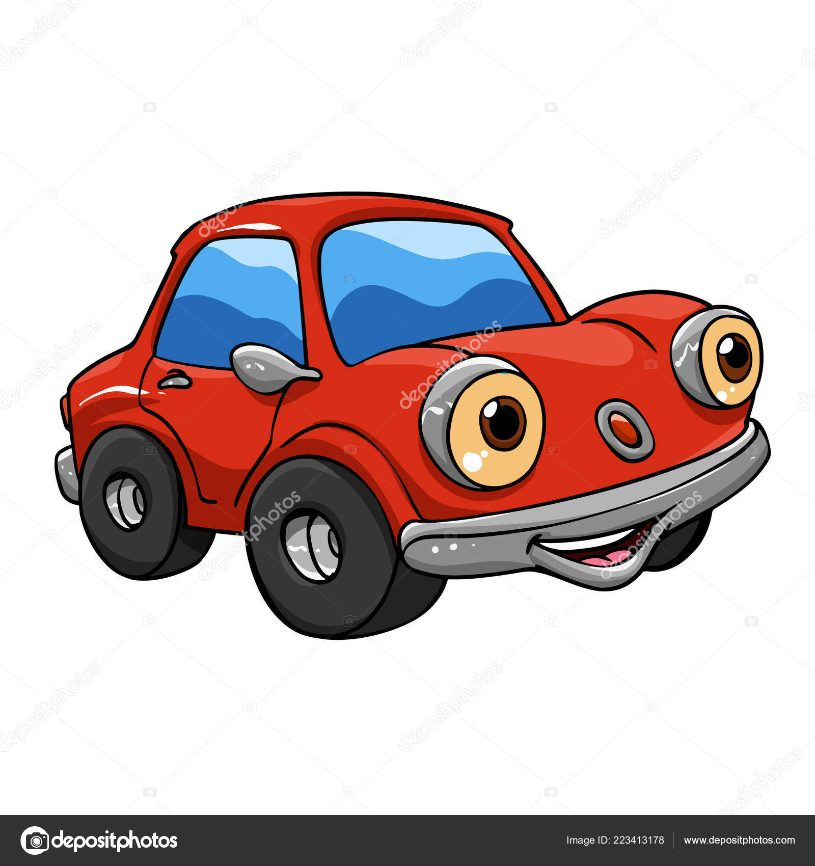 Desenho de carro rápido - cartoon carro vermelho - carros para