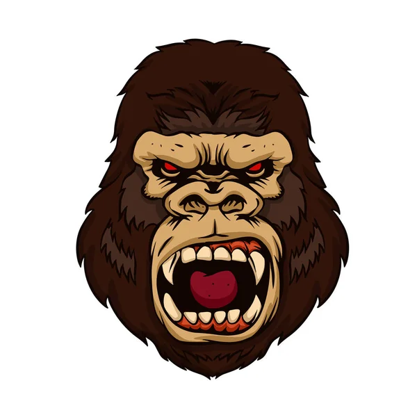 Enojado Gorila Kong Bestia — Vector de stock