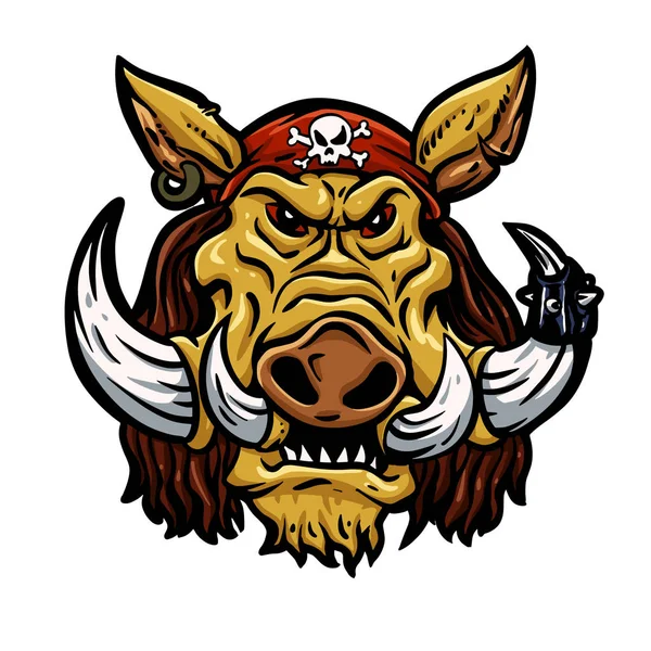 Bandana ile kötü yaban domuzu