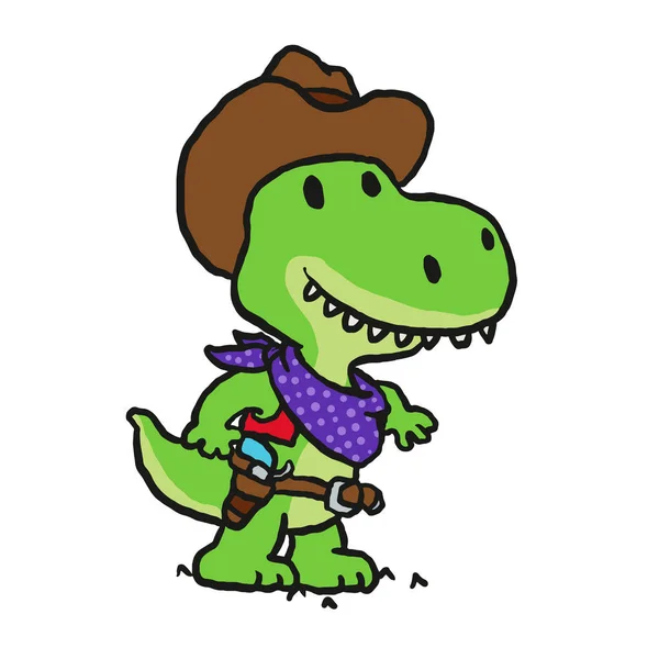 Engraçado Cowboy Xerife Desenhos Animados — Vetor de Stock