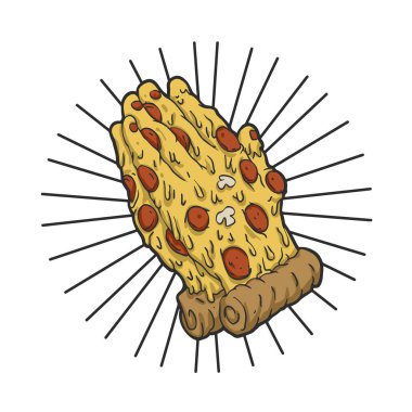 El pizza namaz-vektör illüstrasyon