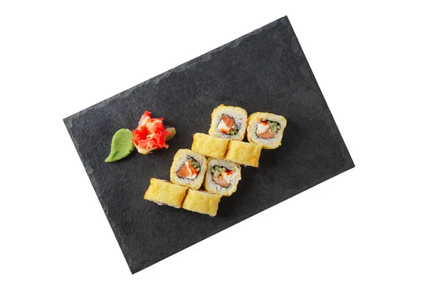 A tempura maki része izolált fehér alapon — Stock Fotó