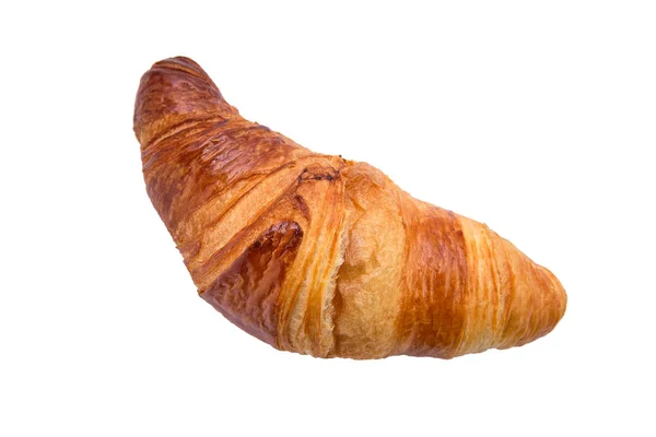 Croissant com damasco isolado em branco — Fotografia de Stock