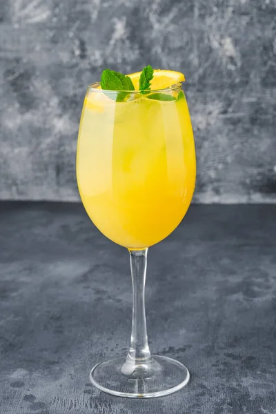 Cocktail Rum Orange Juice Wine Glass — Stock Photo, Image