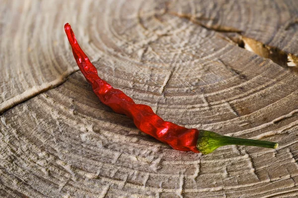 Сухой Перец Чили Деревянном Фоне — стоковое фото