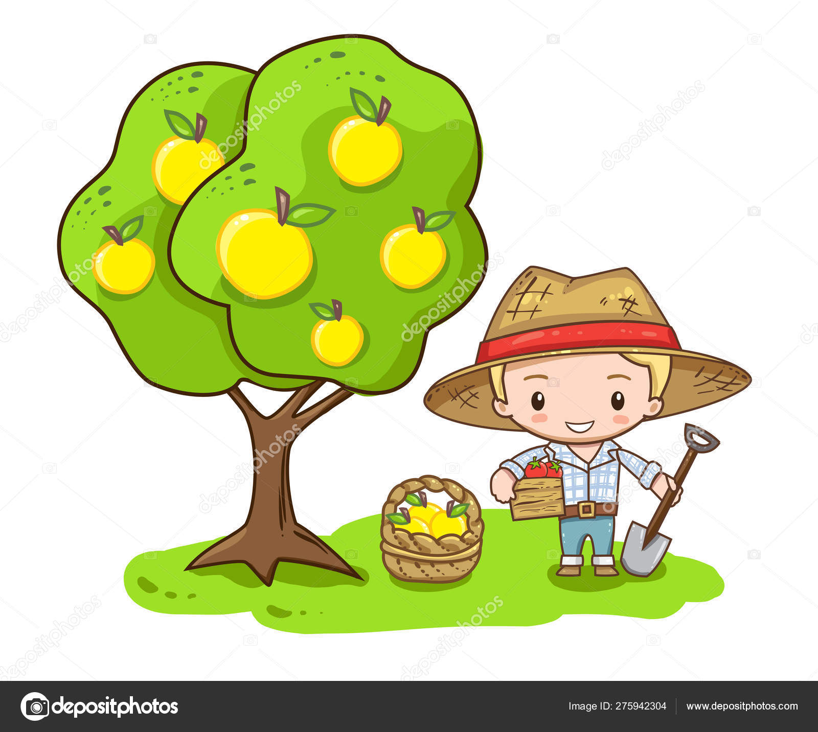 Apple Apple Tree Apples Background Banner Basket Blonde Hair Box