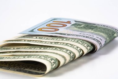 Dolar. Doları banknot, kavram ve fikir zaman değeri ve para, mülk iş ve finans kavramları üzerinde model. Retro yeşil.