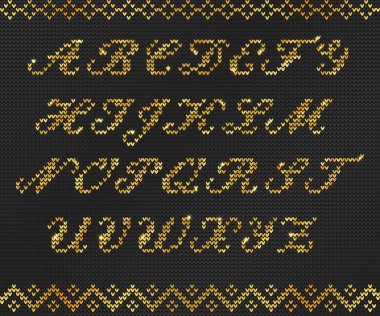 Noel örme yazı tipi 1