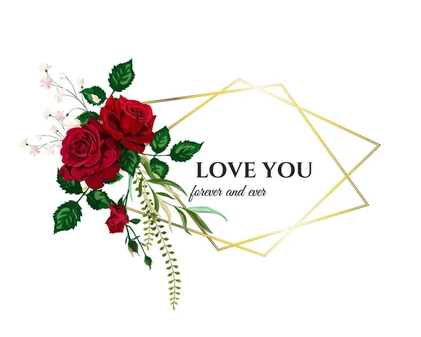 Tarjeta de invitación de boda de rosas vectoriales para diseño 01 Vectores De Stock Sin Royalties Gratis