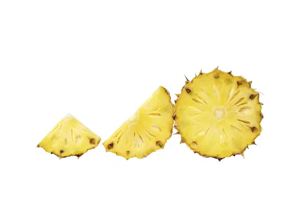 Ananas Plak Witte Achtergrond — Stockfoto